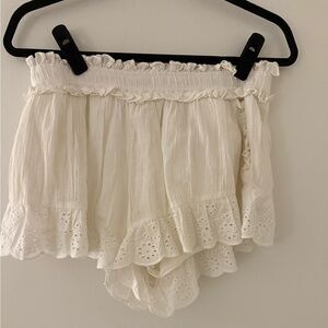 Show Me Your MuMu Cannes short in white eyelet
